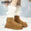 Botas de Nieve Universales para Mujer 2025 Zapatos de Algodón Invierno Nuevo Estilo Forradas de Felpa Cálidas y Versátiles de Moda Cabeza de Mango Zapatos de Algodón Birkenstock