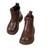 Botines Chelsea de Moda para Mujer 2026 Nuevos Botas de Chimenea Otoño/Invierno Estilo Británico Botas Martin de Suela Gruesa Botines Delgados de Moda