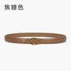 Cinturón de Moda Casual Vintage para Mujer con Letras Huecas de Cuero Genuino Todo Fósforo Moda Jeans Abrigo Tronco Decorativo de Piel de Vaca Cintura