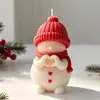Jiahui Mei Vela Aromática con Forma de Muñeco de Nieve Hecha a Mano Molde de Silicona Adorno de Velas de Muñeco de Nieve Navideño DIY