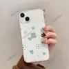 Design Minimalista de Flor de Coração do Oriente Médio Adequado para Capa de Celular Transparente Apple 17 iPhone 16/18 Estilo Fresco Capa Protetora