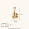 Estilo Cruzado Europeo y Americano Ins Golondrina Cola de Pez Corazón Personalizado Mariposa Colgante Acero Inoxidable Chapado en Oro de 18K Accesorio Colgante Pequeño para Mujer