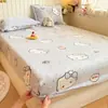 Conjunto de lençóis de cama de veludo com floco de neve, três peças, marca Simmons, à prova de sujeira e poeira, forrado com fleece para o inverno, capa protetora de cobertura total, estilo de capa de cama taiwanesa