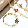 Artículo más vendido transfronterizo: Pulsera Minimalista Europea y Americana de Copo de Nieve con Circonita para Mujer, Versátil Cobre Chapado en Oro con Incrustaciones de Circonita, Joyería de Mano de Lujo Ligero