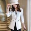 2022 Nuevo Blazer Rayado de Un Botón para Mujer Primavera Elegante Maduro Ligero de Alta Gama Estilo Diosa Top de Traje