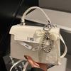 Bolso Vintage con Patrón de Avestruz Bolso Kelly para Mujer 2026 Nuevo Moda Transfronteriza Bolso de Hombro Versátil Bolso Cruzado de Nicho