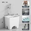 Fregadero Mopero Pequeño para Balcón de Casa, Lavabo para Piso de Baño, Fregadero Mopero Cerámico Alto de Pie, Tamaño Grande