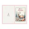 Tarjetas de Felicitación Navideñas Transfronterizas Decoraciones de Velas de Copo de Nieve Navideño Tarjetas de Agradecimiento Navideñas con Sobres y Pegatinas