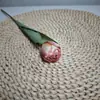 Juego de flores artificiales de tulipán para decoración de sala de estar, decoración de flores falsas para mesa de picnic, accesorios de ramo para fotografía