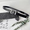 Cinto Vintage Masculino Estilo Europeu e Americano Impresso Cinto de Couro Genuíno Preto Jeans Femininos Verão Moda Todos os Cintos Juventude