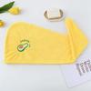 Touca de Secagem de Cabelo Diária Touca de Banho para Mulheres Alta Densidade Camada Dupla Espessada Super Absorvente Turbante Cabelo Longo Desenho Animado Bordado Toalha de Secagem de Cabelo