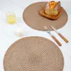Posavasos de Té Tejido de Yute, Manteles Individuales Estilo Nórdico Anti-Quemaduras