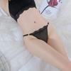 Ropa interior sexy para mujer, con encaje de malla transparente y decoraciones de diamantes europeos y americanos, tangas tentadoras para mujer 5017