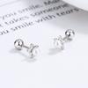 Pendientes de plata de ley 925 con forma de estrella y perla, estilo coreano, sencillos, con cuentas, para mujer, para verano