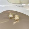 Aretes al por mayor de 1-2 Yuan, Lujo Ligero, Sencillos, Modernos, Versátiles, Estilo Hong Kong, Estilo Fresco, Aretes Elegantes, Clavos Versátiles para el Día a Día