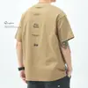 Camiseta de Manga Corta de Algodón Pesado para Hombre, Estilo Americano, Moderna, Corte Holgado, Talla Grande, Nueva Camiseta Base de Media Manga de Verano