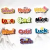 Accesorios de resina con letras inglesas de colores, pegamento de crema para manualidades para fundas de teléfono, imanes para refrigerador y dijes para zapatos