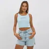 Top Regata de Verão Europeu e Americano Transfronteiriço Novo Estilo Bordado com Letras Tomara que Caia Sexy Estilo Hot Girl Versátil 2026