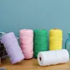 Cuerda de Algodón de Color de 3 mm para Manualidades Trenzado Hecho a Mano Hilo de Algodón Grueso Fino Suave Cuerda para Tapicería 10m/50m/100m No