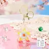 Llavero Creativo de Arena Líquida Flor de Cerezo Popular Colgante de Pétalo Acrílico para Bolsa Regalo para Pareja Mochila Venta al por Mayor