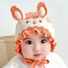 Nuevo Gorro para Bebé Otoño e Invierno Lindo para Niño y Niña Bebé Recién Nacido de Lana Tejida con Orejas de Conejo
