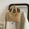 Bolso de mano de felpa estilo coreano, nuevo, informal, sencillo, para otoño e invierno, bolso de mano con cesta de verduras, bolso de mano de moda para mujer