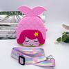 Bolsos Transfronterizos, Bolsos Cruzados para Niñas, Carteras de Silicona para Monedas, Bolsos para Auriculares de Dibujos Animados Marinos de Sirenas, Carteras de Gran Capacidad