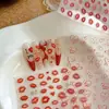 Pegatinas para Uñas 2025 Labios Rojo Fuego Día de San Valentín Chino Venta al por Mayor Relieve Decoración Tridimensional Impresión de Labios Puro Deseo Autoadhesivo