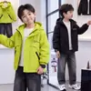 Ropa elegante de primavera y otoño para niños, chaqueta nueva 2026 para niño grande, cortavientos, ropa de exterior, top tipo chaqueta