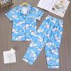 Pijamas para niños de manga corta, finos, de primavera y otoño, para niñas pequeñas, con dibujos animados, ropa de casa para niños y niñas, venta al por mayor