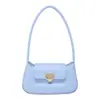 Bolsa de Axila Fashion Tendência Estilo Francês em Formato de Coração Nova 2025 Elegante Simples Texturizada em Formato de Coração Pequena Quadrada de Ombro