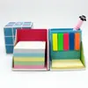 Papelería Creativa Transfronteriza, Caja de Notas Adhesivas Mágicas de Colores, Portalápices, Regalos Corporativos, Impresión Promocional