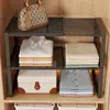 Estante Organizador de Capas para Almacenamiento de Armario Extensible para Ropa Estante Desplegable para Armario Utilización del Espacio Estante para Zapatos
