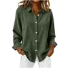 2025 Europea y Americana Nuevo Amazon Aliexpress Holgada Otoño e Invierno Casual Color Sólido Pana Chaqueta Camisa para Mujer