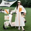 Capa de Chuva Longa à Prova d'Água para Mulheres, Peça Única de Eva para Corpo Inteiro para Bicicleta Elétrica, Poncho Simples Espessado para Adultos, Unissex para Pedalar