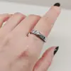 Xiaohongshu Más Vendido Anillo de Alas de Ángel con Diamantes Blancos Casual Japonés y Coreano Chapado en Platino Moda Anillo Abierto Ajustable