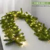 Decoración Navideña Ratán Encriptado Hotel Centro Comercial Ventana Escalera Escena Diseño Nieve Flockada Ratán Colgantes de Puerta