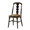 Silla de Comedor Francesa Retro de Madera Maciza Silla Individual con Respaldo para el Hogar Americano Silla Casual de Diseñador Vintage con Sensación de Alta Gama