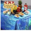 Conjunto de Talheres de Plástico Ondas do Oceano com Três Peças: Prato, Guardanapo, Copo de Papel, Toalha de Mesa, Decoração de Festa, Decoração de Mesa Estilo Universitário