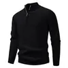 Ropa de punto con media cremallera para hombre, nueva colección Otoño/Invierno 2025, estilo coreano, moderna, informal