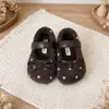 Moda Infantil Nueva de Otoño Zapatos de Cuero Elegantes para Niños Niñas Mary Janes Retro Franceses con Lunares Slip-ons Zapatos Planos