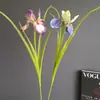 Toque Simulado Silicone Algodão Orquídea Íris Irlandesa Alice Estilo Francês Modelo de Casa Sala de Estar Arranjo de Flores para Casamento Atacado