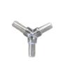 Unión recta de tres vías para tráquea, unión de derivación de tres vías de acrílico, conector de aire, unión transparente de 4 mm