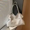 Bolso Tote de Moda Estilo Coreano de Gran Capacidad, Bolso Tote Versátil Nuevo de Tela Bordada con Estrellas, Bolso de Hombro Cruzado de Nicho