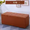 Banco de almacenamiento sofá taburete para cambiarse los zapatos rectangular artefacto de almacenamiento doméstico silla puede sentarse gente multifuncional lino puerta