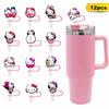 Tapa para popote Sanrio 8-10mm funda para popote lindo gato de dibujos animados fiesta popote tapa decorativa cubierta para polvo de taza