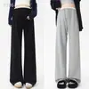 Pantalones de maternidad para primavera y otoño, estilo delgado para usar al aire libre, nuevo modelo 2026, sin soporte para el vientre, no restrictivos, pantalones de pierna ancha rectos de talla grande