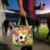 Bolsa de Lienzo de Fútbol Regalo Bolsa de Tote para Guardería Bolsa de Regalo Souvenir con Patrón de Logo Bolsa de Tote al por Mayor