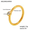 Anillo de dedo de acero inoxidable con forma de estrella de diamante de lujo transfronterizo de Europa y Estados Unidos, anillo de nicho de moda, anillo en stock al por mayor