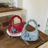 Bolsa de Mão Plissada com Laço Estilo Coreano Bolsa Meia-Lua para Mulheres 2026 Nova Moda Versátil Crossbody Bolsa para o Dia a Dia
